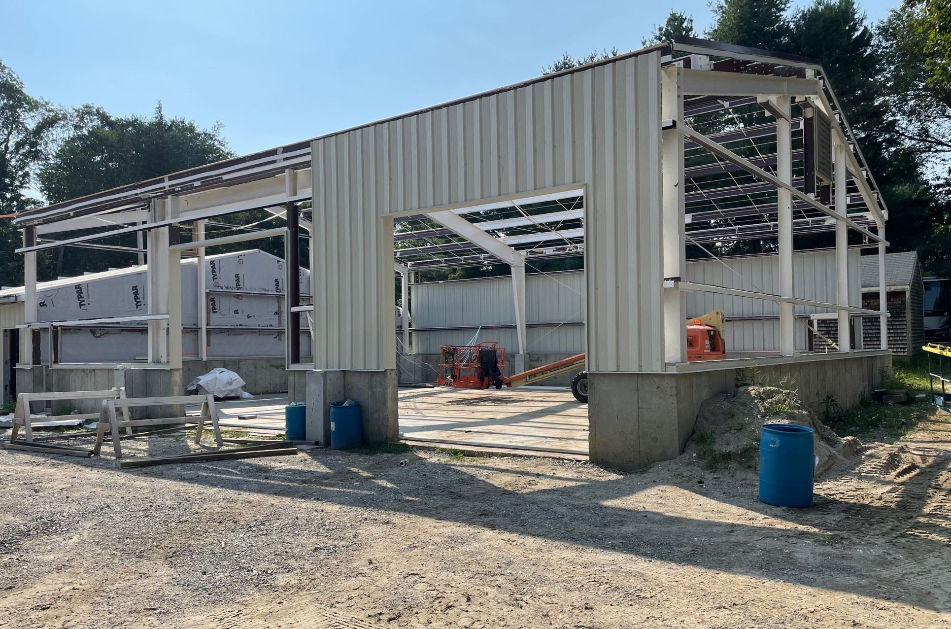 Exterior siding at New Maintenance Garage